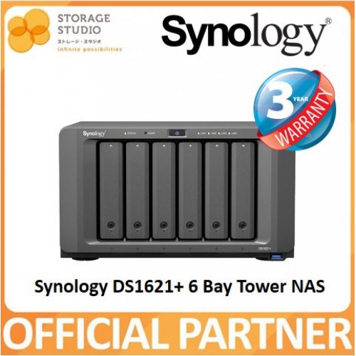 SYNOLOGY DS1621+ 6 Bay DiskStation NAS. Singapore Local 3 Years Warranty